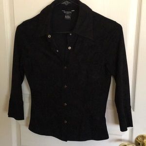 Women’s Black Suede Like Top